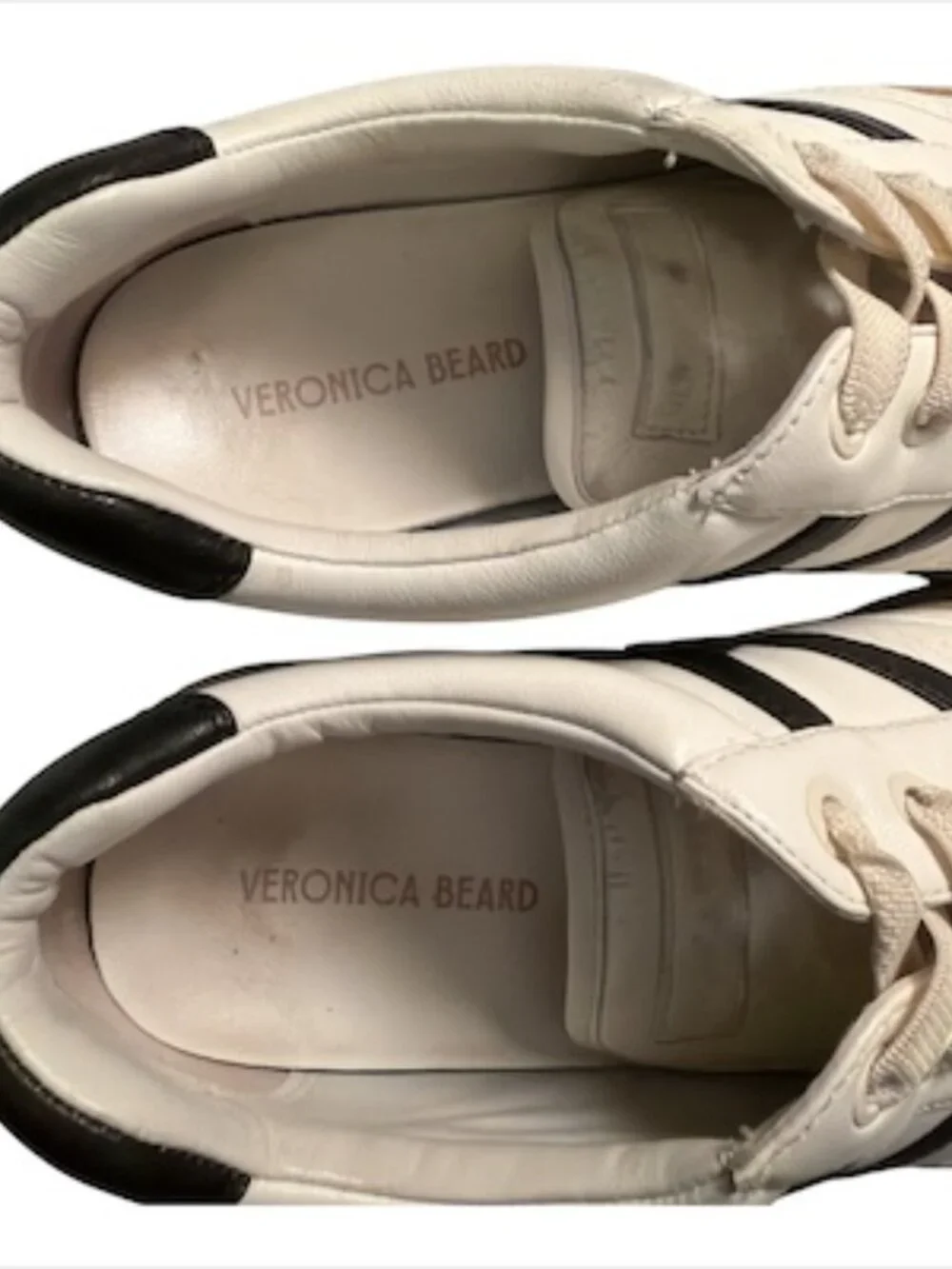 VERONICA BEARD VALENTINA SLIP-ON SNEAKERS - COCONUT/ECRU - SIZE 7.5‎ see photos